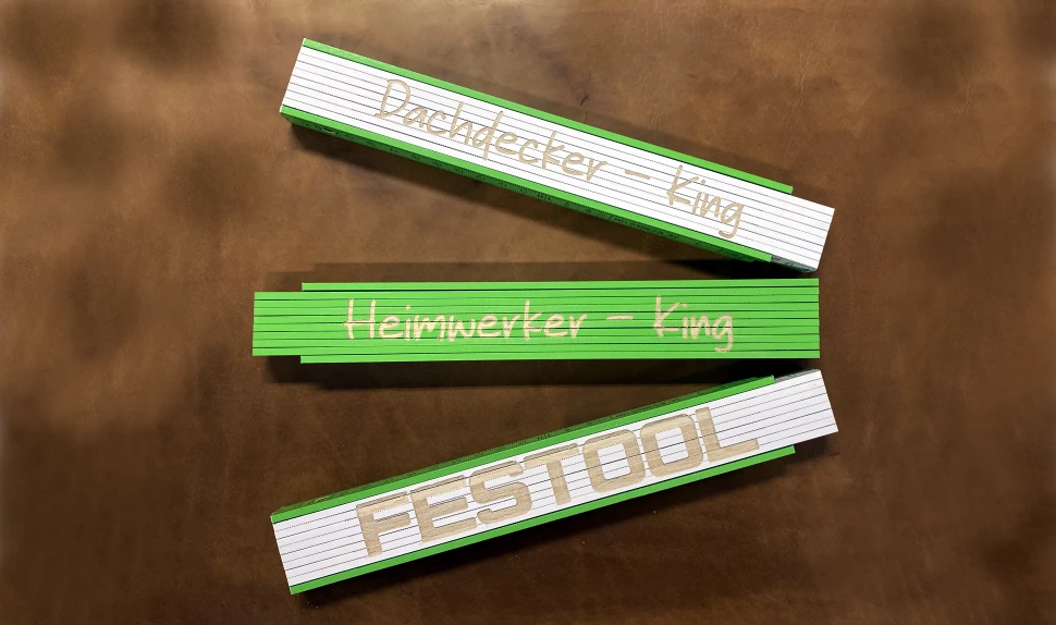 Zollstock mit personalisierter Gravur